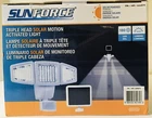 Sunforce Triple Head Solar Motion Avtivated Light With 1500 Lumens Item 1600074 Open. Price: $63.96.