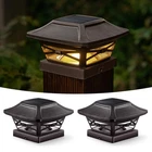 Opoira Wood Grain Solar Post Cap Lights, Dual-core Led Fence With Craf... New. Price: $35.99.