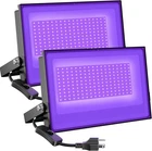 Onforu 2 Pack 100W Led Light, Blacklights Flood With Plug, IP66 New. Price: $65.99.