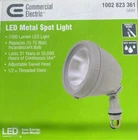 2 - Commercial Electric Led 1100 Lumens Hardwired Metal Spot Lights Gray New. Price: $38.99.