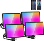 40W Rgb Flood Lights With Remote - Pack Color Changing Outdoor New. Price: $116.99.
