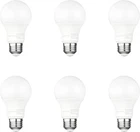 Amazon Basics A19 Dusk To Dawn Sensor Led Outdoor Light BULB,60W Equivalent, 6PK Open. Price: $17.99.