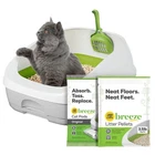 Indoor Cat Litter Box Starter Kit W/ Absorbent Pads Low Dust Odor Control Pellet New. Price: $59.94.