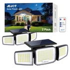 Jejot Solar Security Light Outdoor Super Bright Led, 2 Pack, 3 Head-black New. Price: $37.06.