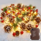 Luditek Christmas Garland With Lights, 6.4FT Feet Inches, Multicolor New. Price: $21.72.