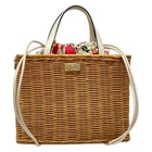 Kate Spade Bloom Street Sam PXRU8523 Light Brown White Rattan Leather Handbag Pre-owned. Price: $173.00.
