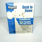Regent White Dusk To Dawn Metal Floodlight With Sensor 120 Volts Open. Price: $24.99.