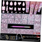 Nail Rhinestones - 4550PCS Light Pink Multiple New. Price: $54.23.