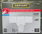 Defiant 240 Degree White Motion Activated Integrated Led Triple Head Flood Light New. Price: $39.78.