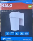 Halo Outdoor Security Led Dusk-to-dawn Wall Sconce White 900 Lumen 4000K New. Price: $20.00.