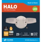 Halo Twin Head Floodlight Dusk To Dawn Led Brightness 1420 Lumens White New. Price: $29.99.