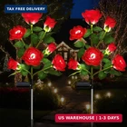 Dwh 2 Pack Solar Garden Lights Outdoor, 7-FLOWER Rose Led Stake For Yard New. Price: $42.94.
