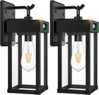 Outdoor Solar Wall Light Fixtures With Dusk To Dawn BLACK-2PACK New. Price: $109.87.