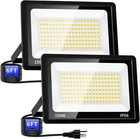 150W Led Outdoor Flood Lights With Plug, 18000LM Bright Work Black New. Price: $68.79.