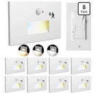 8 Pack Motion Sensor Led Step Lights, 3CCT 120V Hardwired Indoor Outdoor Stai New. Price: $90.29.