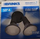 Brinks Double Head Flood Light Hardwired Black Outdoor 7100B New. Price: $25.00.