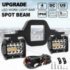 Tow Hitch Mount Bracket + 2X 4" Led Work Light Pods Driving Backup Reverse Truck New. Price: $32.03.