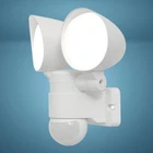 White Led Plug In Dual Head Motion Sensor Outdoor Garage Security Flood Light New. Price: $50.00.