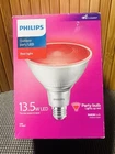Philips Red Led Party Light Bulb 13.5W PAR38 Outdoor Dimmable Bug-free Ship New. Price: $17.99.