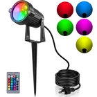 Ourleeme Lawn Flood Light Stake, 2-IN-1 Waterproof Outdoor 6W-1 Pc, Black New. Price: $17.44.