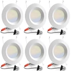6-PACK 5/6" 5CCT Led Recessed Light Retrofit Dimmable 27-6500K 1000LM Ic Wet Rat New. Price: $74.98.