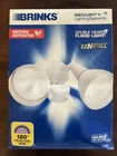 Brinks Outdoor Motion Activated 2-LIGHT Security Flood 180 Degree White #7141W Open. Price: $20.00.