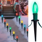 Joiedomi 30.75FT Christmas Multicolor Led C9 Pathway Lights, 24 Packs New. Price: $51.75.