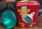Vintage Value -bright 100W Outdoor Green Accent Flood Light Bulb BR-38 #172-569 New. Price: $19.31.