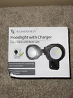 Wasserstein 3-IN-1 Floodlight & Charger, Outdoor Case For Wyze Cam White Open. Price: $35.99.