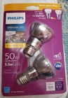 Philips 50W Equiv Dimmable Led Flood Light Bulb Bright White 2-PK New. Price: $14.99.