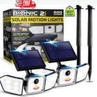 Bionic Flood 2 Pk Solar Lights Outdoor Waterproof, Ultra Bright 89 Leds, 3 New. Price: $38.99.