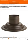 Progress Lighting P8726-20 Antique Bronze Pedestal Mount For Post Lanterns Open. Price: $37.85.