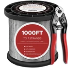 1000FT 1/8 T316 Stainless Steel Cable For Deck Railing, 7X7 Aircraft Wire Rope, New. Price: $188.26.