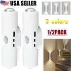 2PCS Magnetic Rechargeable Led 3 Colors Gradient Motion Sensor Night Lights Usa New. Price: $12.99.