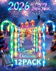 Anordsem Solar Christmas Decorations Outdoor: 21" Candy 12 Pack, Multicolor New. Price: $64.57.
