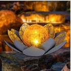 Huaxu Garden Solar Light Outdoor, Amber Crackle Globe Glass Lotus Decoration,... New. Price: $38.73.