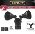Defiant Black Motion Sensor Wired 2-HEAD Flood Light 17000162 Free Shipping Open. Price: $24.95.