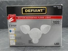 Defiant Maxdetect 240 White Motion Sensing Outdoor 2-HEAD Led Flood Light Used. Price: $17.99.