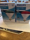 Philips Flood Light Bulbs Green And Red 100W Br 38 Indoor/outdoor Holiday 2PACK Open. Price: $21.99.