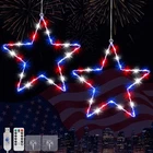 Lewondr 4TH Of July Decorations, 2 Pack Red White And Blue Star Window Lights... New. Price: $28.19.