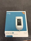 Ring Spotlight Pro Wi-fi Wired Plug-in Outdoor Security Video Camera White New. Price: $115.00.