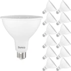 Sunco 12 Pack PAR38 Led Flood Lights, 1800 Lm, 5000K, Dimmable, Waterproof New. Price: $119.99.