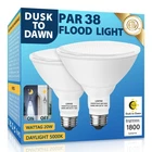 Pack Led PAR38 Flood Light Bulbs 20W 5000K Dusk To Dawn E26 Outdoor Garden New. Price: $23.88.