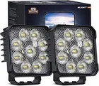 Nilight 2PCS 4INCH Led Pods Square 3370LM Built-in Emc Work 90 Flood Beam New. Price: $58.99.