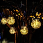 Cooo 2 Pack Crackle Glass Solar Lantern With 30 Led Firefly Lights Waterp New. Price: $24.39.