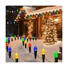 Solar Christmas Pathway Lights, 20 Led C9 String With Sta... Fast Ship New. Price: $38.67.
