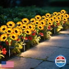 Ostritec Sunflower Solar Lights Outdoor Decor 6 Pack Garden New. Price: $93.09.