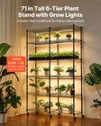 Vevor 6-TIER Plant Shelf W/ 10 Grow Lights, 200W Full Spectrum, Timer, Wheels New. Price: $227.99.