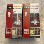 Two (2) New Sylvania Service Clear 300W Indoor Outdoor # 300M/CL/RP. Price: $24.95.