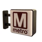 Washington Dc (wmata) Metrorail - Logo Sign Led Light Magnet New. Price: $28.00.